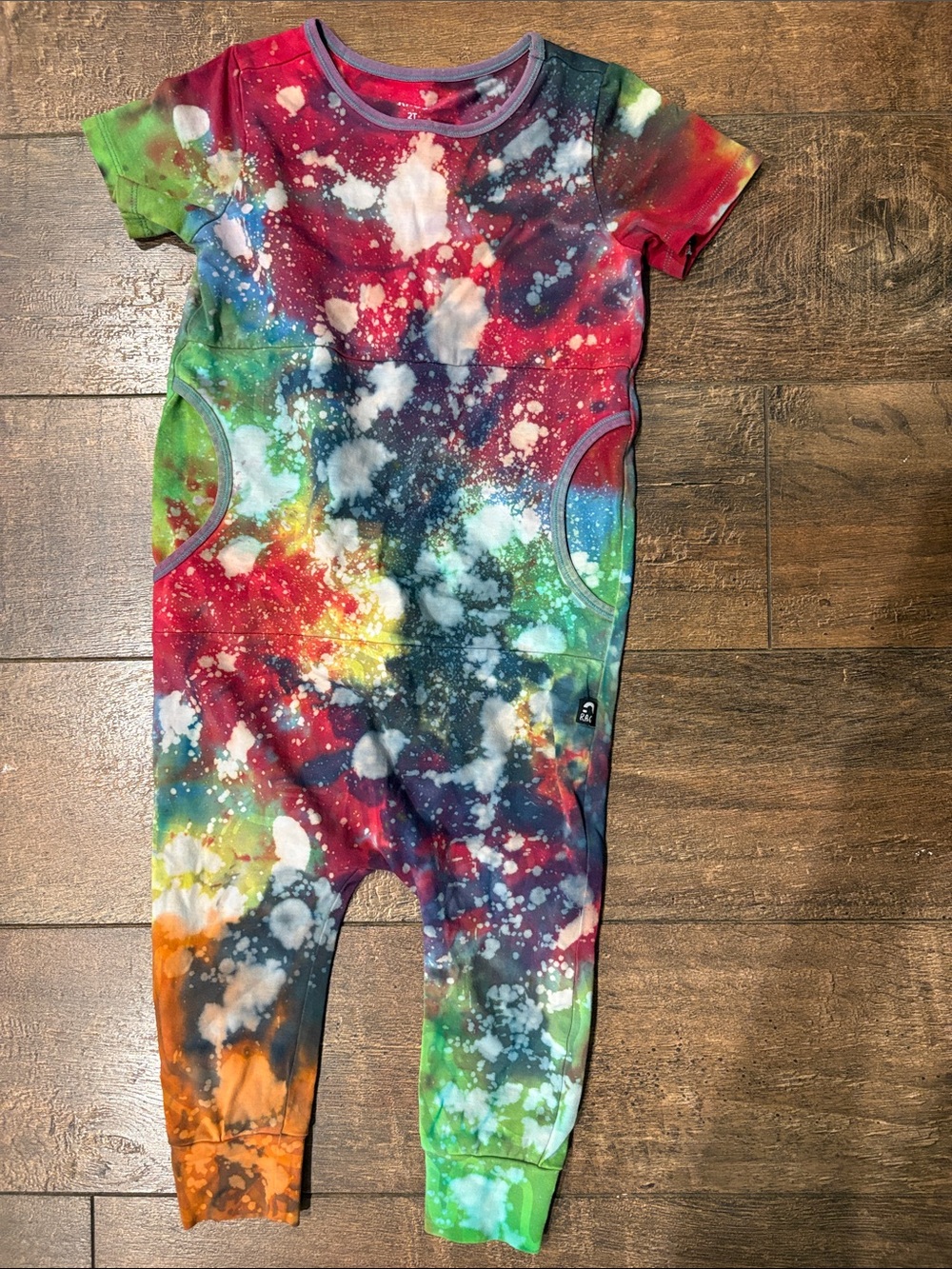 Vibrant Tie-Dye Kids One-Piece Romper